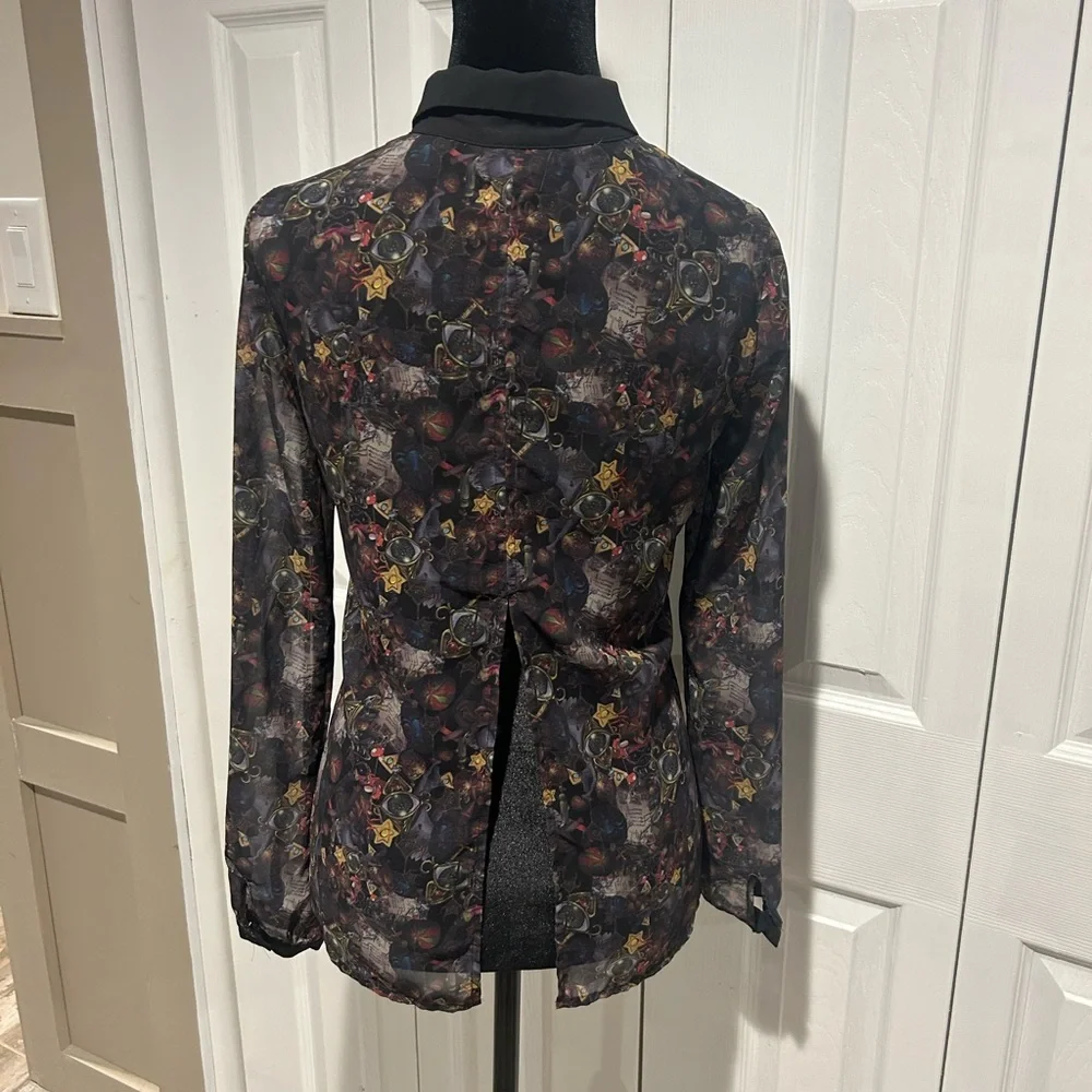 HER UNIVERSE Studio Ghibli Womens XS  Shirt Sheer Howls Moving Castle Calcifer - Picture 2 of 7